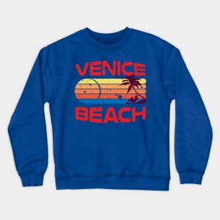 Vintage Style Distressed Venice Beach Crewneck Sweatshirt